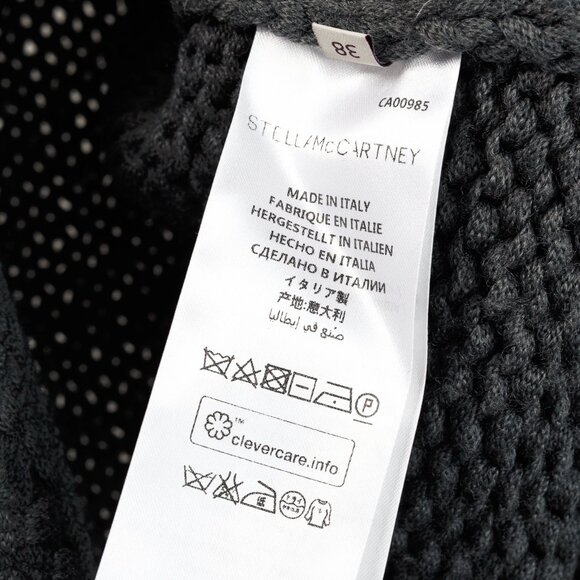 Stella McCartney Grey Oversized Crochet Trim Knit Sweater - Picture 10 of 12